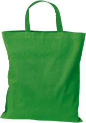 M-Collection színes, rövid fülű oeko-tex pamut vászontáska, 140g, Zöld