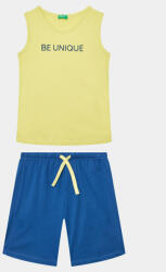 United Colors Of Benetton Set tricou și pantaloni scurți 3096CK005 Galben Regular Fit