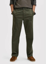 SELECTED Pantaloni chino Salford 16080159 Verde Loose Fit