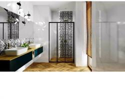 Rea Usa de nisa culisanta Rea Alex 90 cm sticla 4 mm negru (REA-K9638)