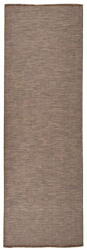 vidaXL barna lapos szövésű kültéri szőnyeg 80 x 250 cm 340786