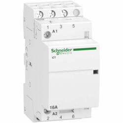 Schneider Electric Acti9 iCT16A - A9C22813 - kontaktor, 50Hz, 3NO, 230 - 240VAC (A9C22813)