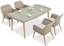 Garden Point Cordoba exkluzív 4 személy részére technorattán kerti bútorok, homokszínű (GAP058-4)