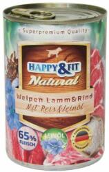 Happy&Fit Natural kölyök, bárány, marha, rizs 24x800g