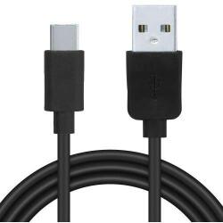 Spacer Cablu de Date / Incarcare Spacer pentru Smartphone USB 2.0 (T) la Type-C (T) PVC 2.1A 1M Negru (SPDC-TYPEC-PVC-BK-1.0)
