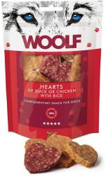 WOOLF Hearts Of Duck Or Chicken And Rice 100g recompense caini, din pui, rata si orez