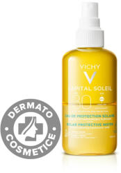 Vichy Apa de protectie solara SPF 30 pentru fata si corp cu acid hialuronic Hydra Capital Soleil, 200ml, Vichy