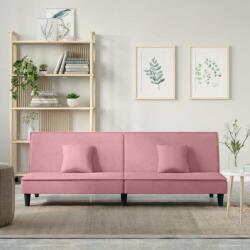 vidaXL rózsaszín bársony kanapéágy (351910) - pepita