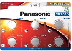 Panasonic gombelem CR2016, lítium, 6db/csomag CR-2016EL/6BP (CR-2016EL/6BP)