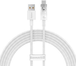 Baseus Кабел Baseus - Explorer CATS010502, USB-A/USB-C, 2 m, бял (CATS010502_VZ)