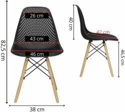 SPRINGOS miláno szék hálós (DC0014) - pepita