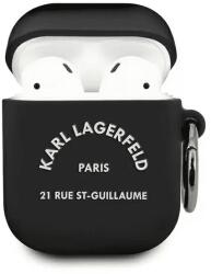  Karl Lagerfeld Apple Airpods szililkon tok, fekete, KLACA2SILRSGBK (122836)