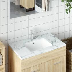 vidaXL fehér négyszögű kerámia fürdőszobai mosdókagyló 46, 5x35x18 cm (153731)