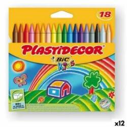 Plastidecor Creioane ceară colorate Plastidecor Multicolor (12 Unități) - mallbg - 290,00 RON