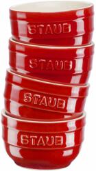 Staub Recipient Ramekin 9 cm, set de 4, roșu, ceramică, Staub