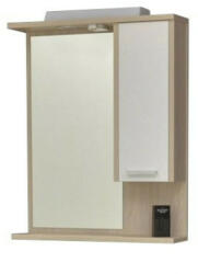 TMP cabinets ZX - SONOMA - Tükrös fürdőszobai szekrény LED világítással - 75 cm (400765) - watermarkt