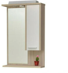 TMP cabinets ZX - SONOMA - Tükrös fürdőszobai szekrény LED világítással - 65 cm (400128) - watermarkt