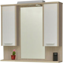 TMP cabinets ZX - SONOMA - Tükrös fürdőszobai szekrény LED világítással - 95 cm (400885) - watermarkt