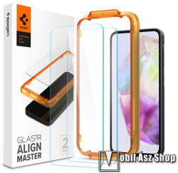 Spigen SAMSUNG Galaxy A35 5G (SM-A356), SPIGEN ALM FC üvegfólia, 2db, 2.5D, 9H, Sík részre, ÁTLÁTSZÓ (AGL07772)