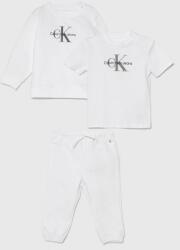 Calvin Klein Jeans baba pamut melegítő fehér - fehér 74
