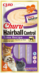 Churu Churu, Recompense Cremoase Hairball Control pentru pisici, cu Ton, 4x14g