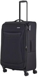 Travelite fekete négy kerekű textil nagy bőrönd chios 080049-01