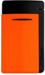S.T. Dupont MiniJet Fluo Orange szúrólánggal égő szivaröngyújtó - matt fekete és élénk narancssárga színű (010869)
