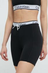Calvin Klein Performance edzős rövidnadrág fekete, nyomott mintás, magas derekú - fekete XS - answear - 15 990 Ft