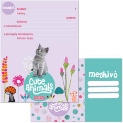 Ars Una Ars Una: Cute Animals - Kitten cicás 10 db-os meghívó szett borítékkal (50223688)