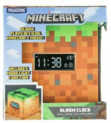 Paladone Paladone, Minecraft: Grass Block, 4, 33", LED világítás, USB, Vezetékes, Digitális ébresztőóra (PP6733MCF)