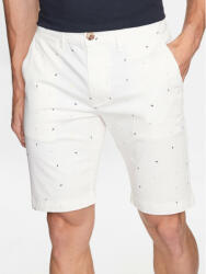 Pepe Jeans Pantalon scurți din material Mc Queen Short Print PM801018 Alb Regular Fit