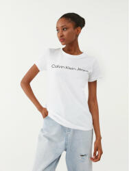 Calvin Klein Jeans Tricou J20J220253 Alb Slim Fit