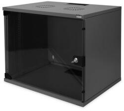 ASSMANN 19" 460x540x400 9U lapraszerelt üvegajtós fekete fali rack szekrény (BB355440)