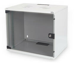 ASSMANN 19" 370x540x400 7U lapraszerelt üvegajtós szürke fali rack szekrény (BB355437)