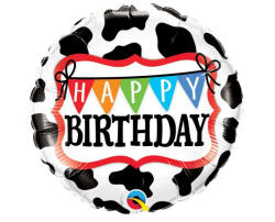 Qualatex Szülinapi lufi 18" 45cm Happy Birthday farm (LUFI813268)