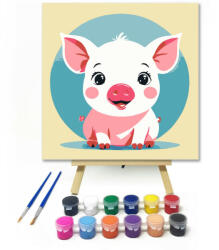  Boldog kismalac - gyerek számfestő készlet