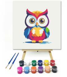  Szivárványos fülesbagoly - gyerek számfestő készlet