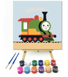  Zöld gőzös - gyerek számfestő készlet