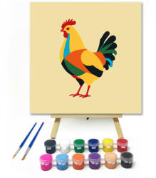  Színes tyúk - gyerek számfestő készlet