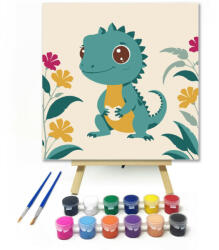  Zöld kis iguána - gyerek számfestő készlet