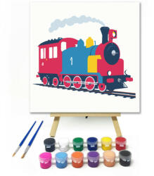  Színes vasút - gyerek számfestő készlet