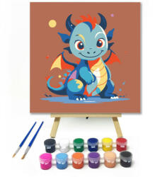  Mosolygó sárkány - gyerek számfestő készlet