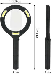  LED lámpás nagyító - Divatos, kézi nagyító, ultrafényes COB LED világítással