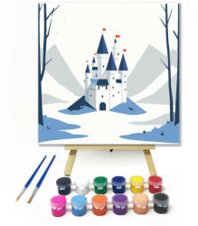 Számfestő Kastély télen - gyerek számfestő készlet (szamkid310)