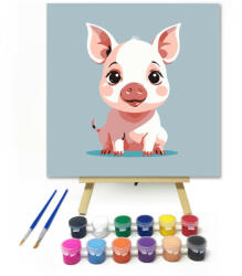  Vidám malacka - gyerek számfestő készlet