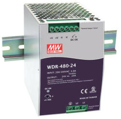 MEAN WELL WDR-480-48, DIN sínre szerelhető tápegység, 480W / 48V