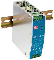 MEAN WELL NDR-120-24, DIN sínre szerelhető tápegység, 120W / 24V