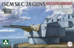 TAKOM 15CMSK C/28 GUNS BATTLESHIP BISMARCK Bb II / Stb II Turret 1: 35 (TAK2147)