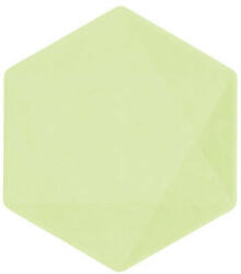  Zöld Vert Decor hatszögletű lapostányér 6 db-os 15, 8 cm (DPA9918246)