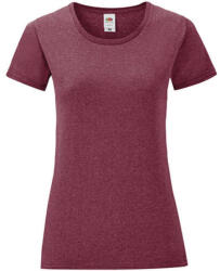 Fruit of the Loom Csomag akciós póló (minimum 3 db) Női rövid ujjú póló Fruit of the Loom Ladies' Iconic 150 T -M, Heather Burgundi vörös